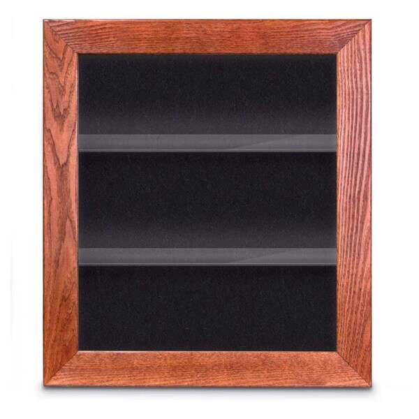 Outdoor Enclosed Combo Board, 42"x32", Black Frame/Blue & Medium Grey